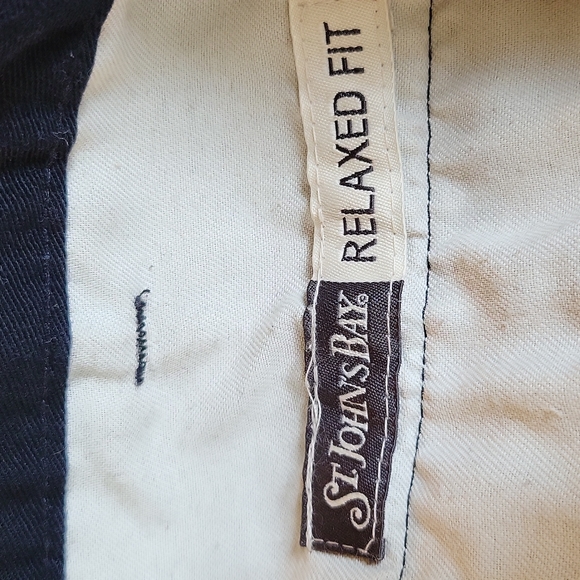 St. Johns Bay Big and Tall black pants - Picture 2 of 3